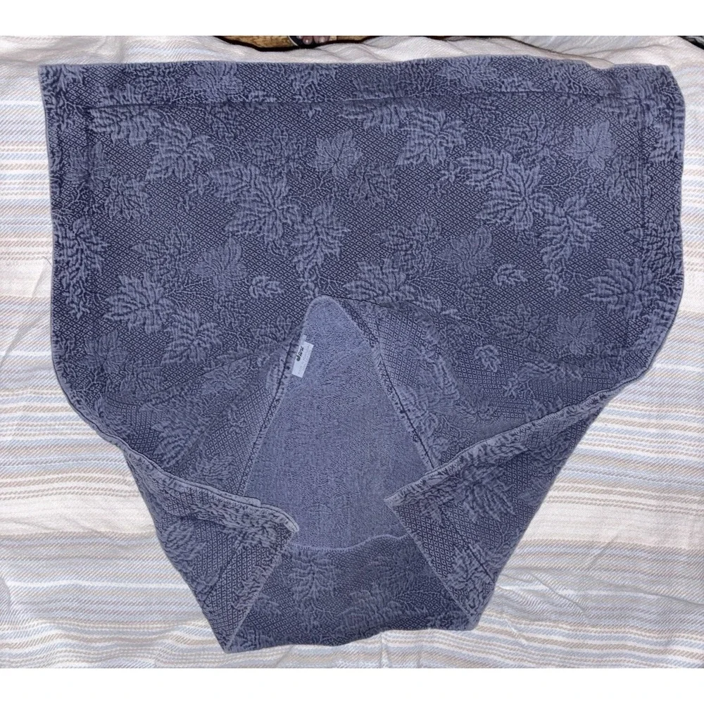 Company Store Floral Quilted Cotton Pillow Shams Blue 27x17 Scalloped Portugal‎
